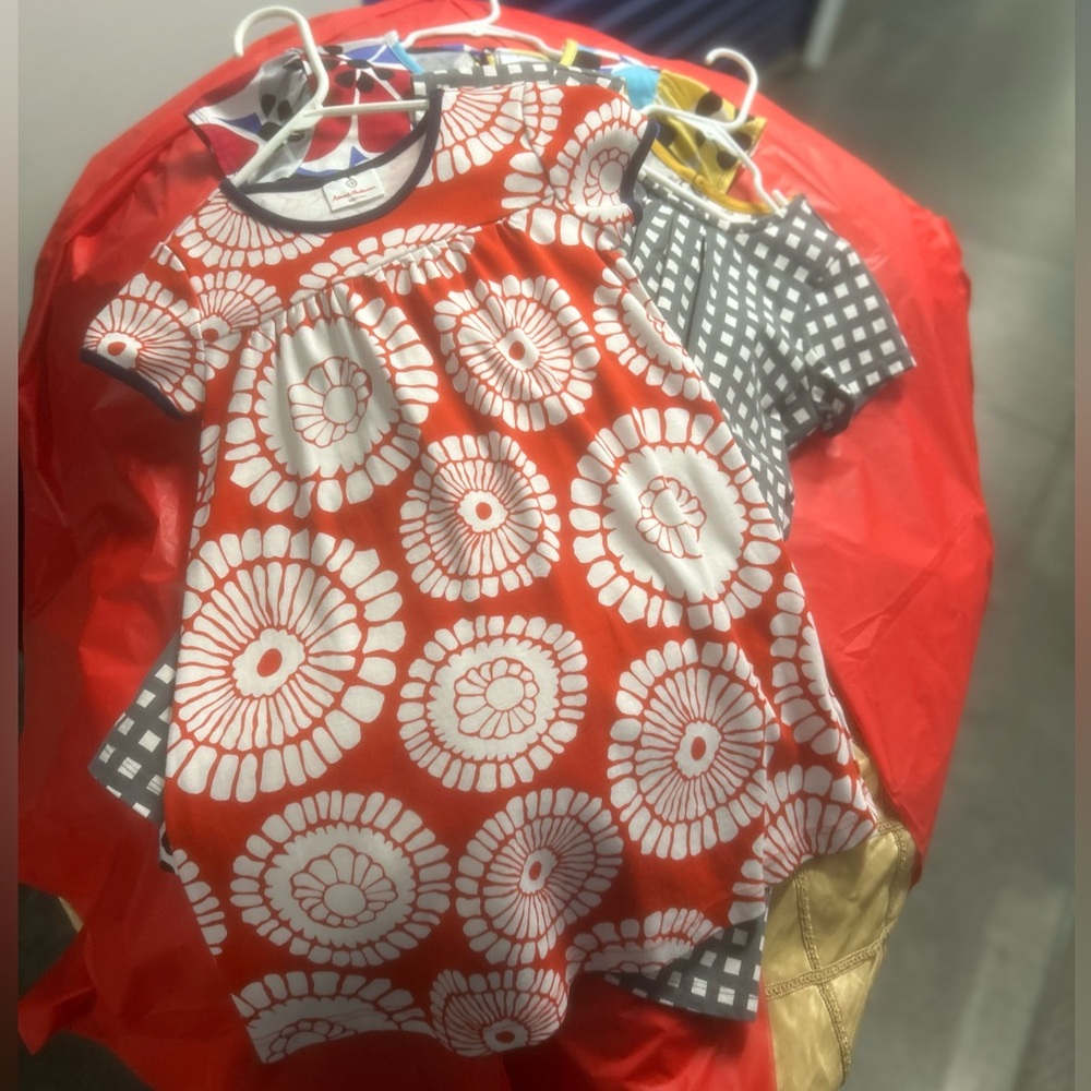 Hanna Andersson Red and White Floral Kids Dress